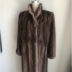 Beautiful full length blonde mink coat is stunningly elegant in its unique color